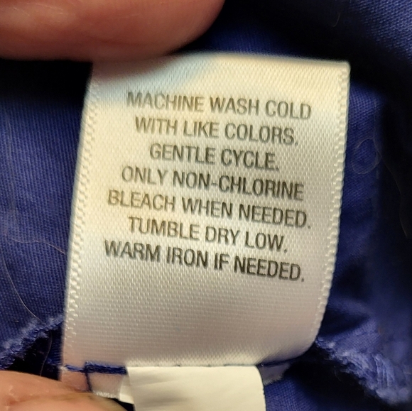 Merona Royal Blue Button Down Shirt Fitted Classic Top - Size XL - Picture 5 of 5